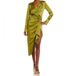 NICHOLAS | Josefa V Neck Long Sleeve Midi Dress NWT